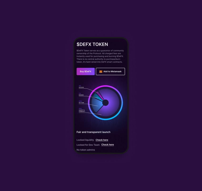 Фотография результата проекта - DeFX protocol